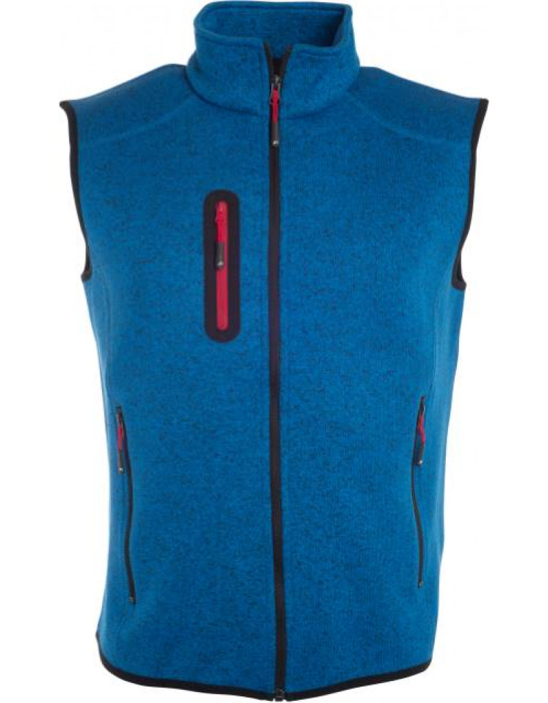 Vestă tricotată din fleece pentru bărbați cu guler ridicat